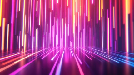 Abstract Neon Light Show