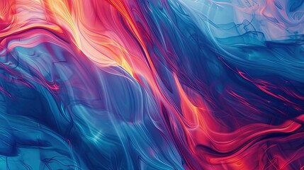 colorful swirling abstract pattern in blue And red