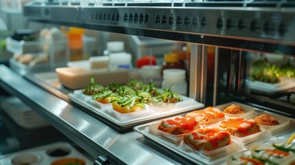Closeup of Delicious Food Dishes on Display in a Kitchen