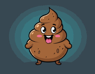 Cute poop mascot character design