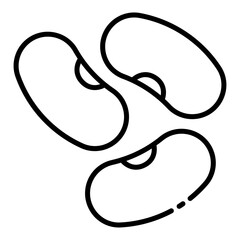 Red bean icon representing plant base based protein.