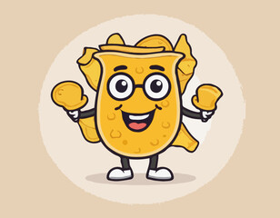 Modern mascot potato chips 