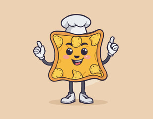 Modern mascot potato chips 