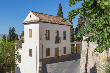 A home on a narrow hillside street in Granada.