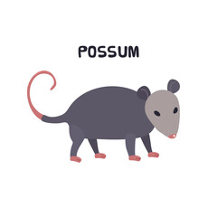 Possum icon clipart avatar logtotype isolated vector illustration
