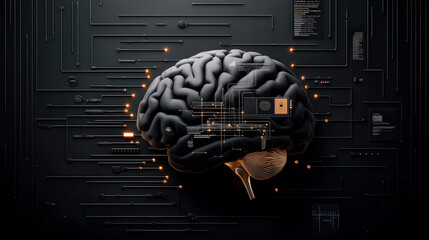 Futuristic Visualization of Artificial Intelligence AIG A captivating illustration depicting the integration of AI, showcasing a harmonious blend of technology and human intellect
