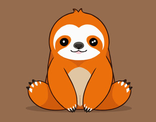 Cute orange sloth