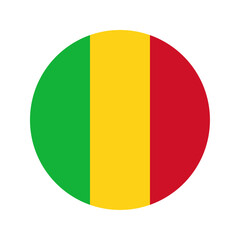 Fototapeta premium Round Mali flag icon
