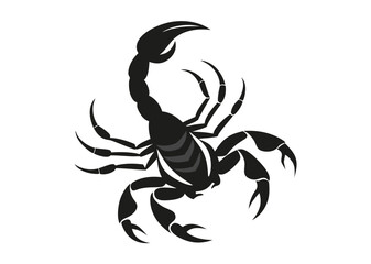 scorpion silhouette vector illustration white background  