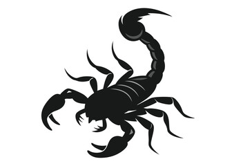 scorpion silhouette vector illustration white background  
