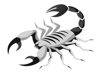 scorpion silhouette vector illustration white background  