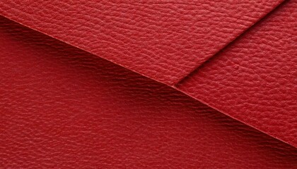 Fototapeta premium Red Textured Leather Envelope Close-Up