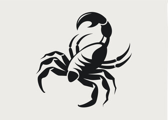 scorpion silhouette vector illustration white background  