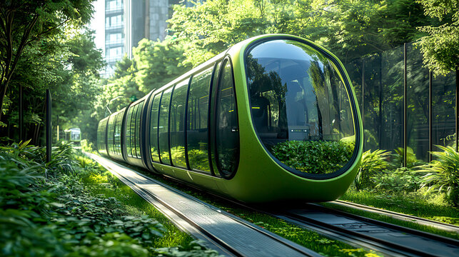 Electric public transport system, representing sustainable commuting