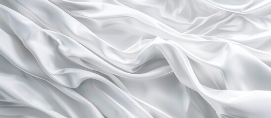 Obraz premium White Satin Draped Fabric Texture