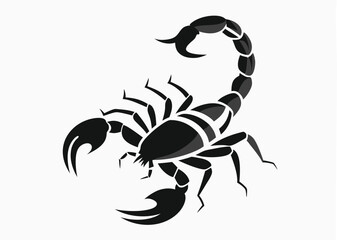scorpion silhouette vector illustration white background  