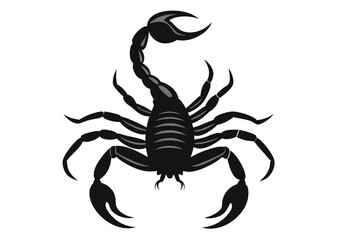 scorpion silhouette vector illustration white background  
