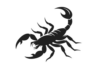 scorpion silhouette vector illustration white background  