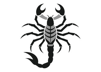 scorpion silhouette vector illustration white background  