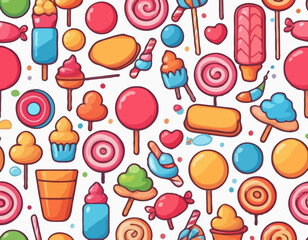 Sweets and candies icons. vector illustrationCandy,
