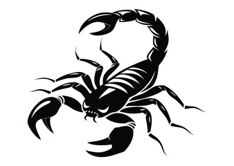 scorpion silhouette vector illustration white background  