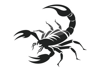 scorpion silhouette vector illustration white background  