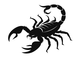 scorpion silhouette vector illustration white background  