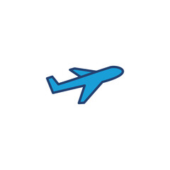 Obraz premium Plane icon vector. Airplane icon vector. Flight transport symbol. Travel illustration. Holiday symbol