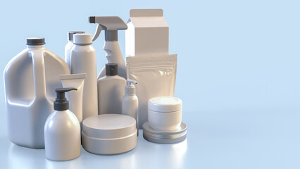 The Package on clear Background image 3d rendering.