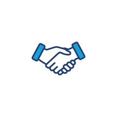 Handshake icon vector. business handshake. contact agreement