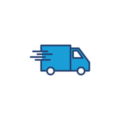 Fast shipping delivery truck icon vector. Delivery truck icon. fast delivery icon