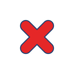 Obraz premium Close vector icon. Delete icon vector. cross sign