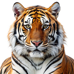 Fototapeta premium tiger head isolated on transparent background