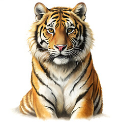 Fototapeta premium tiger head isolated on transparent background
