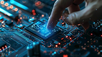 Fingertip Activation of a Microchip Circuitry