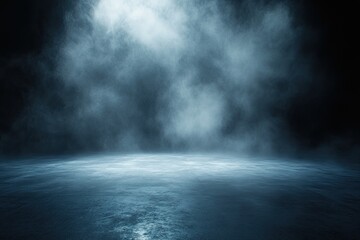 A dark background with blue fog. Perfect for creating a mysterious or dramatic scene.
