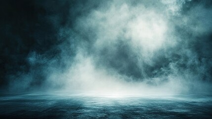 Fototapeta premium Dark, misty background with floor. Perfect for adding a mysterious and dramatic touch to your designs.