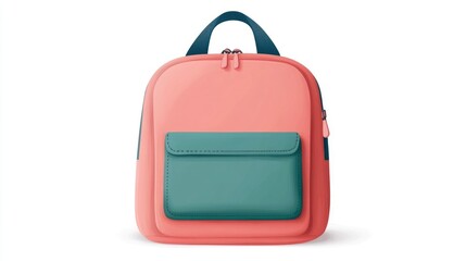 Colorful Watercolor of a Cute and Smiling Backpack Icon Isolated on a White Background  This Cheerful School Supplies Image Can Be Used for Back to School Education and Academic Themes