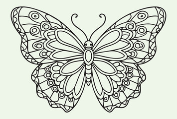 butterfly coloring pages and graphic element.