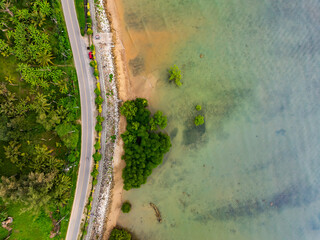 Beautiful seashore in Phuket island Thailand, Sunny summer day ocean background