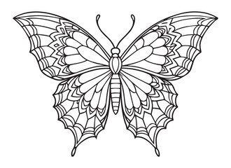butterfly coloring pages and graphic element.