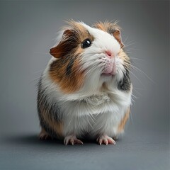 Fototapeta premium Guinea Pig isolated on paper background