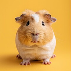 Fototapeta premium Guinea Pig isolated on paper background