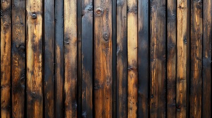 Vertical slats on wooden wall natural wood paneling texture for interior design	