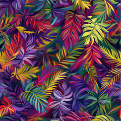 Fototapeta premium Tropical Vibes Seamless Pattern Collection Digital Download