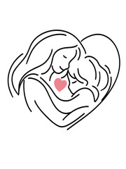 Mother holding a baby