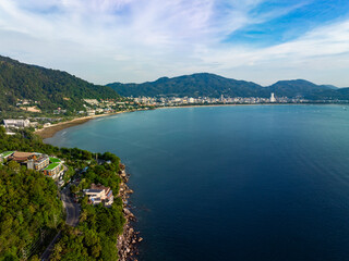Beautiful seashore in Phuket island Thailand, Sunny summer day ocean background