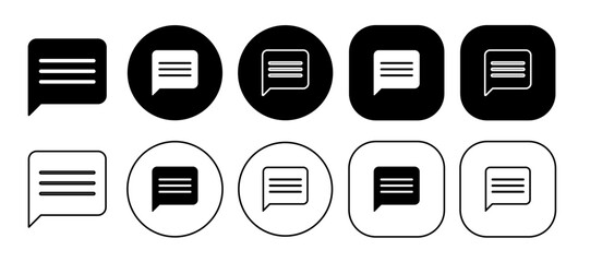 Rectangle chat rounded left icon