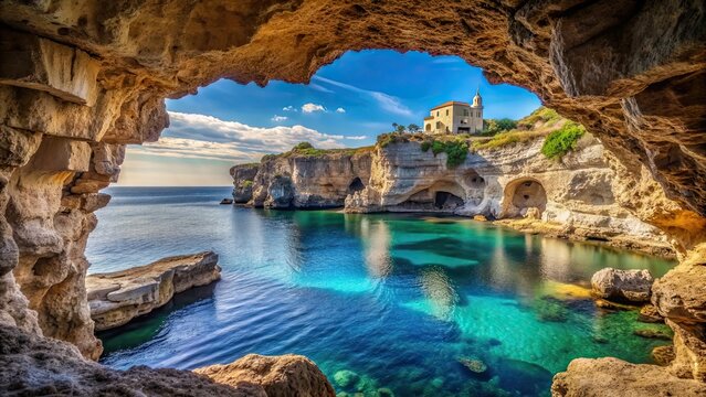 A stunning cave with intricate rock formations in Apulia, Italy , Castellana Grotte, cave, Apulia