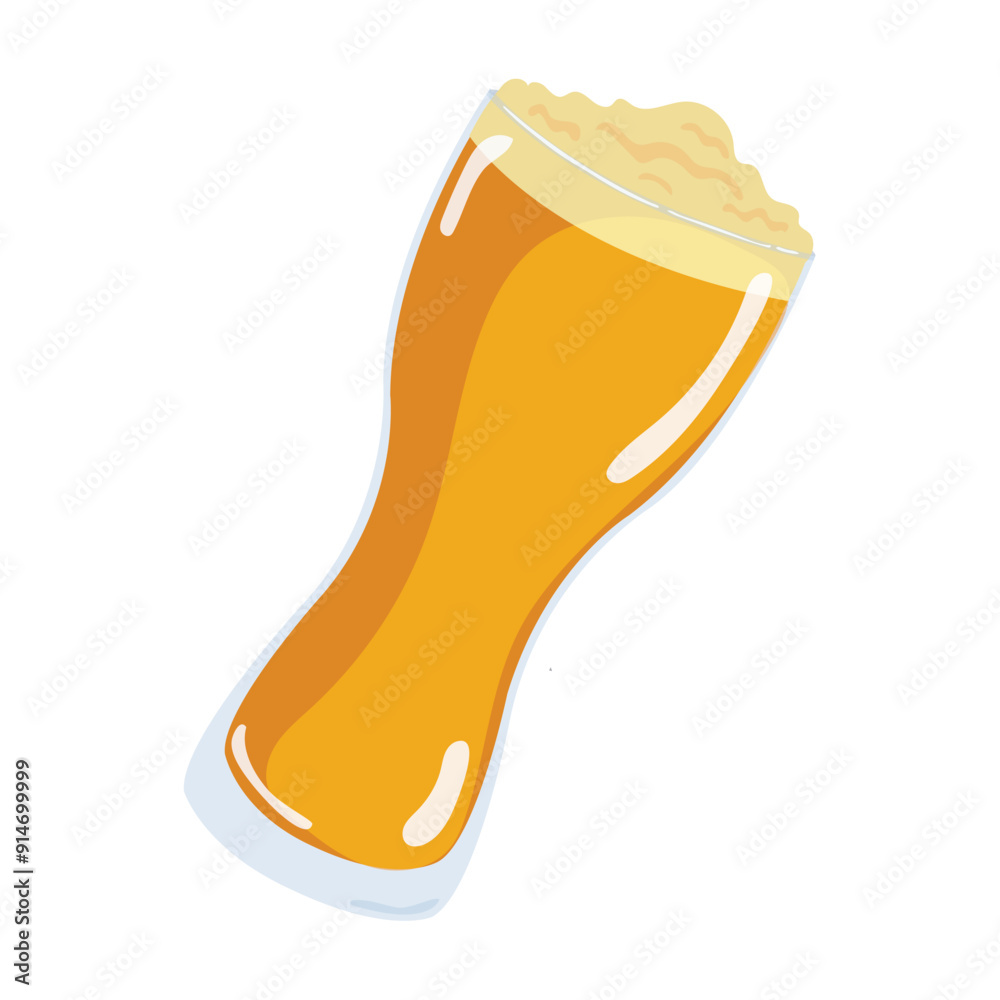 Wall mural Beer glass with foam Vector